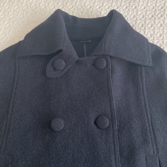 Italian pure virgin wool double breasted cape coat - Picture 3 of 10